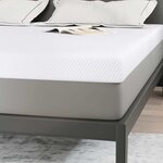 vidaXL Surmatelas Blanc 200 x 200 cm Tissu Jacquard