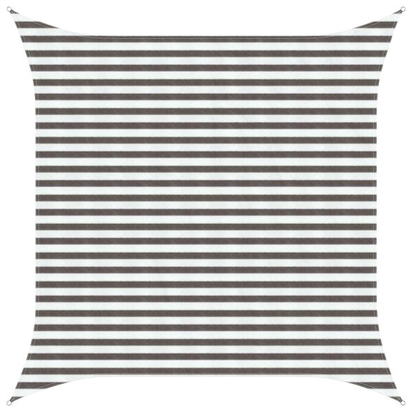 vidaXL Voile d'ombre Gris clair et blanc 3 x 3 m HDPE