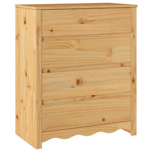 vidaXL Commode Drammen Chêne 76 5 x 40 x 91 cm Bois de pin massif