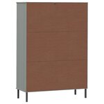 vidaXL Bibliothèque avec pieds en métal Gris 90x35x128 5 cm Bois OSLO