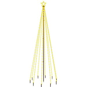vidaXL Sapin de Noël avec piquet Blanc chaud 310 LED 300 cm