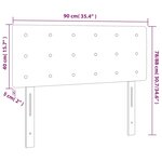 vidaXL Tête de lit à LED Taupe 90x5x78/88 cm Tissu