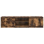 vidaXL Meuble TV Chêne fumé 140x40x35 5 cm Bois d'ingénierie