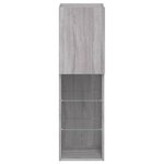 vidaXL Meuble TV avec lumières LED sonoma gris 30 5x30x102 cm