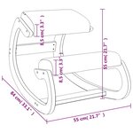 vidaXL Chaise assis-genoux crème 55x84x55 cm contreplaqué de bouleau