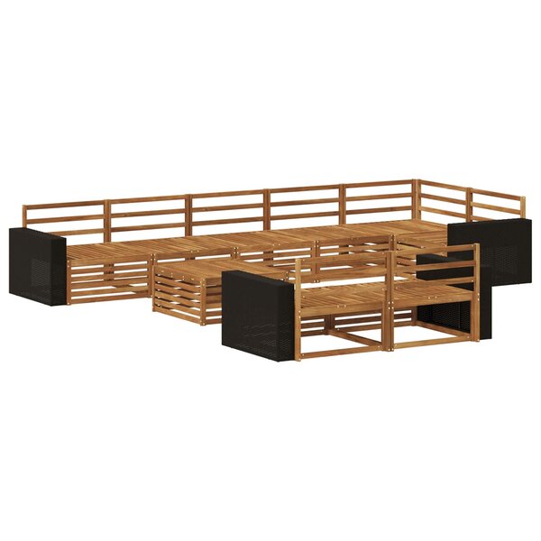 vidaXL Ensemble de canapés d'extérieur 9 Pièces