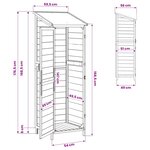 vidaXL Abri de jardin Blanc 59 5 x 56 x 176 5 cm Bois de Sapin Massif