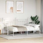 Lit daybed vidaXL avec tiroir blanc 80x200 cm en acier