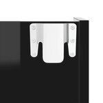 vidaXL Armoires à chaussures murales 4 Pièces noir brillant 60x18x60 cm