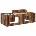 vidaXL Lit haut pour enfants avec bureau Bois ancien 80 x 200 cm