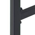 vidaXL Ensemble de bar de jardin 7 Pièces noir acier enduit de poudre