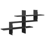 vidaXL Étagère murale noir 124 5x18x60 5 cm bois d'ingénierie