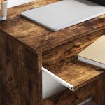 vidaXL Bureau avec Rangement Chêne fumé 120.5 x 44 x 88.5 cm