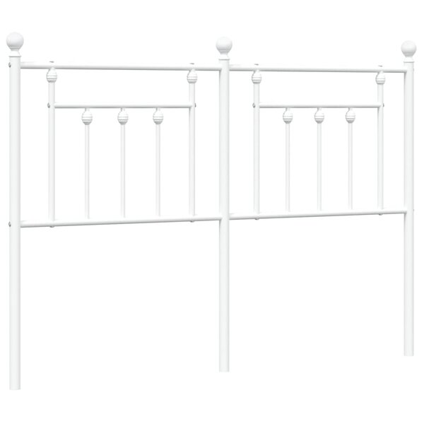 vidaXL Tête de lit de remplacement métal blanc 150 cm