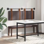 vidaXL Tête de lit suspendue Marron foncé PU antique