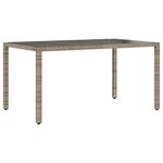 vidaXL Ensemble de bistro de jardin 7 Pièces coussins gris poly rotin