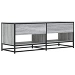 vidaXL Meuble TV sonoma gris 120 5x40x46 cm bois d'ingénierie et métal