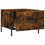 vidaXL Table basse Chêne fumé 50x50x40 cm Bois d'ingénierie