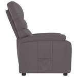 vidaXL Fauteuil inclinable réglable avec repose-pieds gris similicuir