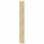 vidaXL Meuble à chaussures 4 étagères avec miroir 63x17x134 cm Chêne