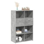 vidaXL Buffet haut gris béton 80x42 5x124 cm bois d'ingénierie