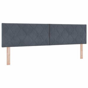 vidaXL Tête de lit LED Gris foncé 180 cm Cuir synthétique
