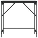 vidaXL Table console noir 75x32x75 cm bois d'ingénierie