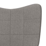 vidaXL Chaise à bascule avec tabouret Taupe Tissu