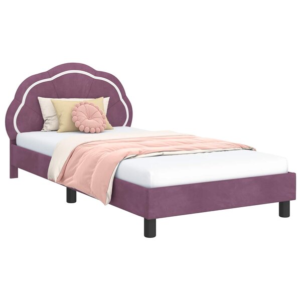 vidaXL Cadre de lit pour enfants avec tête de lit Pourpre 80 x 200 cm