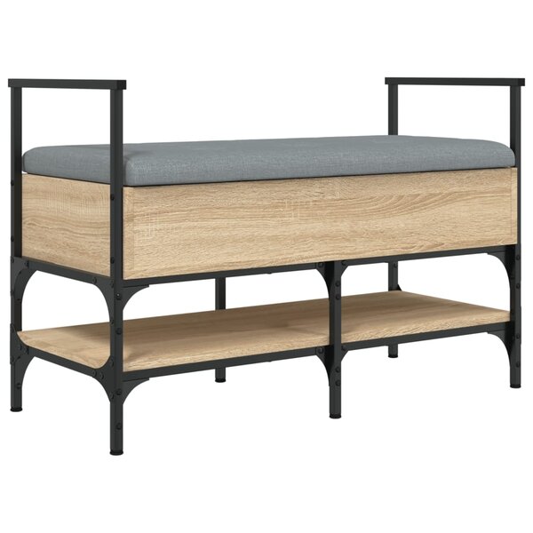 vidaXL Banc à chaussures chêne sonoma 85 5x42x57 5 cm bois ingénierie
