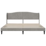 vidaXL Cadre de lit avec tête de lit Gris clair 180 x 200 cm Velours