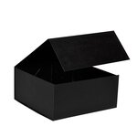 Boîte carrée luxe noir mat à fermeture aimantée 22 x 22 x 10 cm