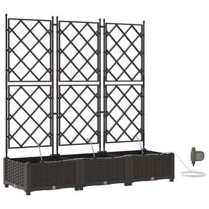vidaXL Pots de jardin Marron 120 x 40 x 126 cm Acier