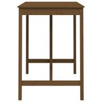 vidaXL Table de bar Marron miel 140x80x110 cm Bois massif de pin