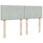 vidaXL Sommier à lattes de lit et matelas Gris clair 140x200cm Velours