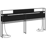 vidaXL Tête de lit de rangement Chêne noir 180 cm Bois d'ingénierie