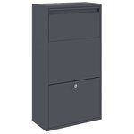 vidaXL Boîte de dépôt de colis Anthracite 44 x 22 x 82 cm Acier