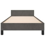 vidaXL Cadre de lit sans matelas gris foncé 80x200 cm velours