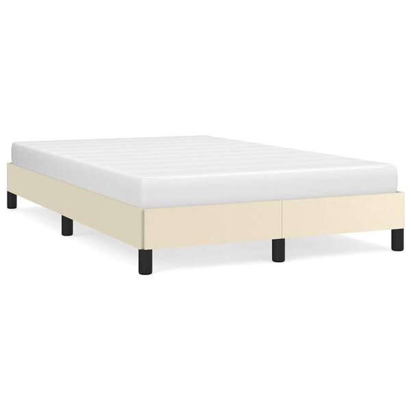 vidaXL Cadre de lit sans matelas crème 120x190 cm similicuir