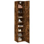 vidaXL Armoire de rangement mince chêne fumé 45x42 5x225 cm