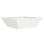 vidaXL Jardinière en acier blanche de 50x50x15 cm