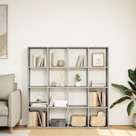 vidaXL Bibliothèque gris béton 137 5x29x137 5 cm bois d'ingénierie