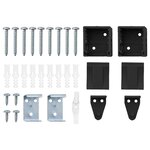 vidaXL Store de Fenêtre avec des rideaux Noir Aluminium