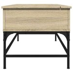 vidaXL Table basse chêne sonoma 100x50x45cm bois d'ingénierie et métal