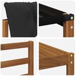 vidaXL Ensemble de canapés d'extérieur 5 pc Naturel et Noir