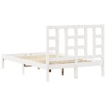 vidaXL Cadre de lit sans matelas blanc 120x200 cm bois massif