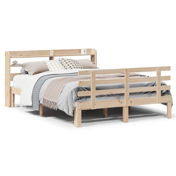vidaXL Cadre de lit avec tête de lit sans matelas 160x200 cm