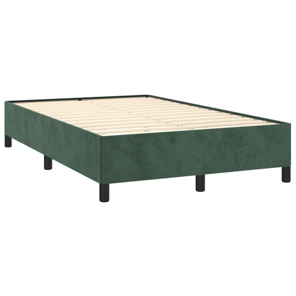 vidaXL Cadre de lit vert foncé 120x190 cm velours