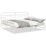Cadre de lit vidaXL blanc avec lit gigogne 90x190 cm en acier