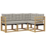 vidaXL Ensemble de canapés d'extérieur 4 pc Blanc et gris clair